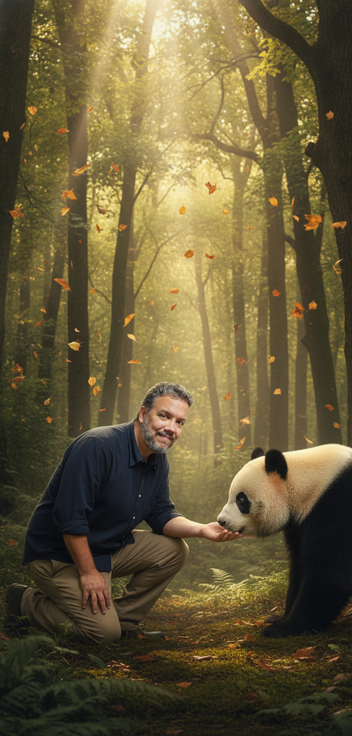 Brincando com Animais Selvagens - Editar Prompt